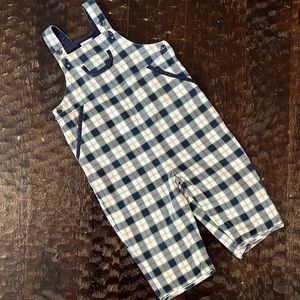 Janie and Jack Plaid Twill Overall. Size 3-6M.
